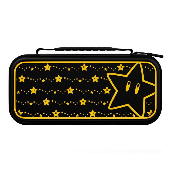 NS Estuche Travel Case Plus GLOW Super Mario **Estrella** (Glow in the dark) Amarillo