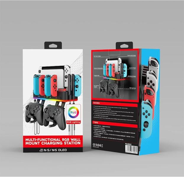 Base multifuncional NSW  RGB NS/Oled  PGSW107 Negro
