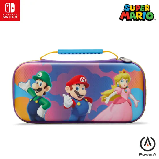 Estuche Protection Case Power A Super Mario/Peach/Luigi Amarillo/Naranja