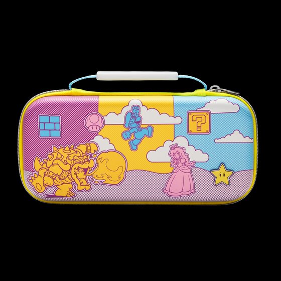 NS Estuche Protection Case (Mushroom Kingdom Pop Art) Power A Rosa/Amarillo/celeste